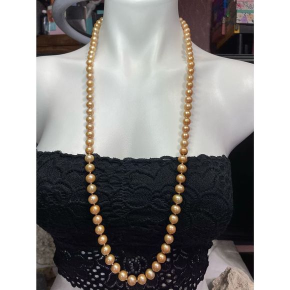 34” golden brown 14k gold necklace